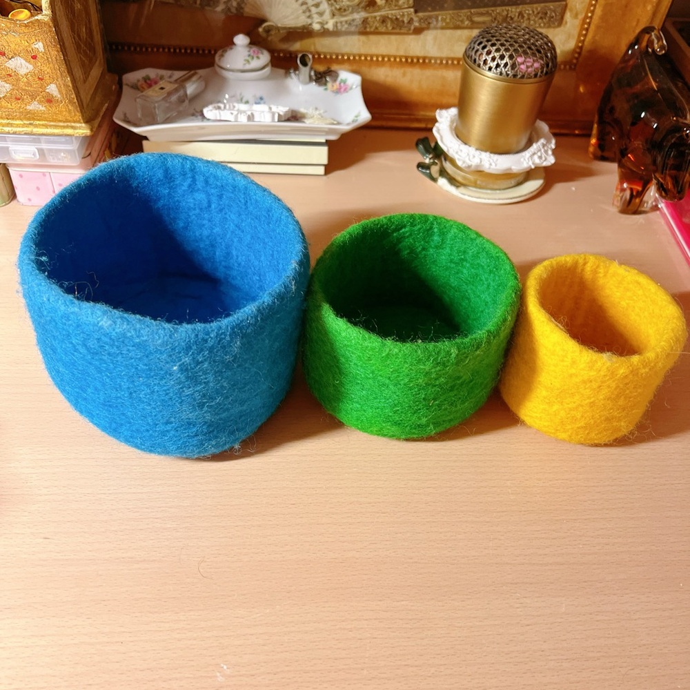 Lovevery 3 Felt Nesting Baskets Montessori  Developmental